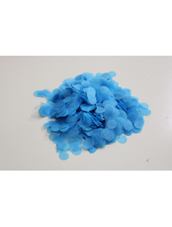 Конфетти бумажное голубой, 1,5 см