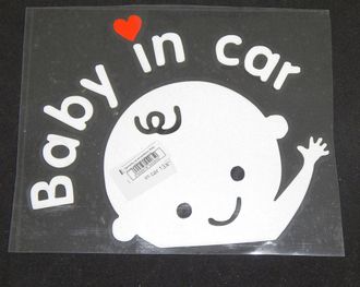 Наклейка на автомобиль Baby in car (ребенок в машине)