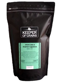 Кофе Keeper of Grains зерновой плантационный Марагоджип Мексика, 0,5 кг