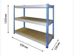 Стеллаж 630х530 мм трехполочный для АКБ