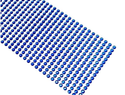 Стразы на липкой основе, цвет темно-синий, диаметр 5 мм