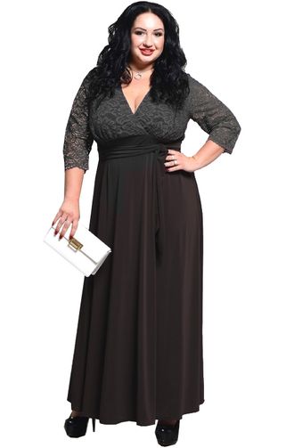 Элегантное вечернее платье Арт. 066801 (Цвет черный) Размеры 48-74