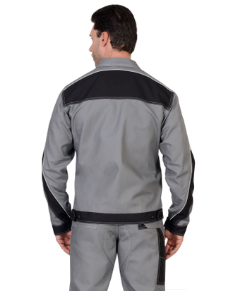 Куртка "СИРИУС-Пекин" серый с черным пл. 280 г/кв.м