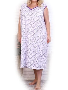 Ночная сорочка больших размеров  Арт. 16444-2964 (цвет фиолетовый) Размеры 74-84
