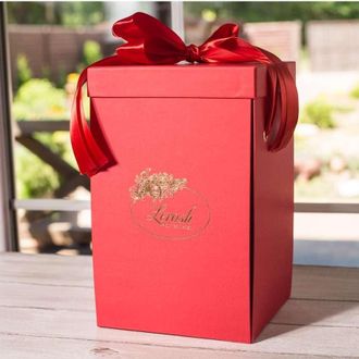 Подарочная коробка для розы в колбе Lerosh - 27 см, Красная