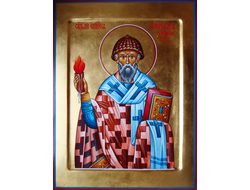 Спиридон Тримифунтский, святитель. Рукописная икона.