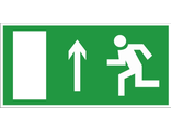 Знак E12 «Направление к эвакуационному выходу прямо»