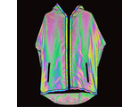 REFLECTIVE JACKET, ОТРАЖАЮЩАЯ, КУРТКА, СВЕТИТСЯ, СВЕТ, ОТРАЖАЕТ, РАДУГА, ДОЖДЕВИК, ОДЕЖДА, КАПЮШОН