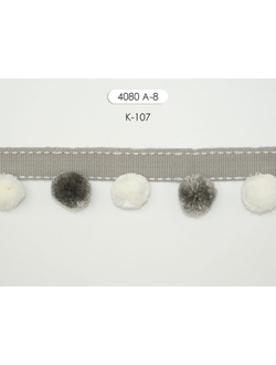 Арт. 4080 А-8. Разноцветная тесьма с помпонами. 5,5 см