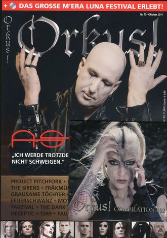 Orkus Magazine October 2014 ASP Cover, Gothic Rock, Немецкие журналы в Москве, Intpressshop