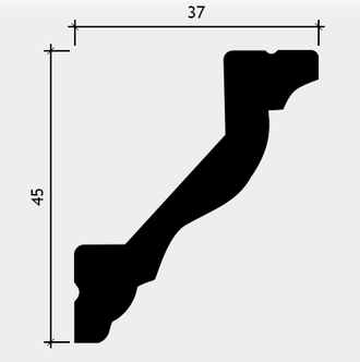 Карниз 6.50.299 - 45*37*2000мм