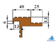 Закладной профиль по плитку, 40/13 мм