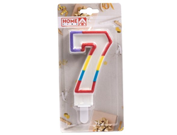 Свеча для торта БОЛЬШАЯ высота 14 см, ЦИФРА 7