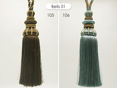 Bells 01, серия Delisious Decor, 80 см. Классические подхваты для штор