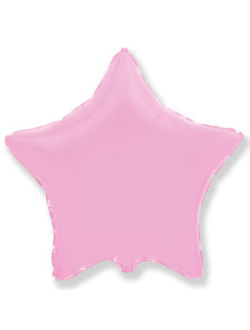 Шар фольгированный с гелием "Звезда нежно-розовая" 45см