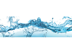 Голубая вода МДФ / Полимер фартук