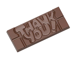 CW12004 Поликарбонатная форма Плитка THANK YOU (45 гр) Chocolate World, Бельгия