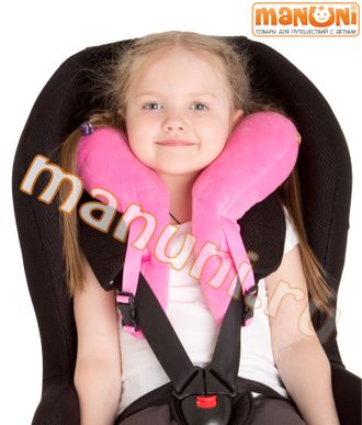 Ортопедическая транспортная подушка для детей (розовый)