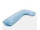 Подушка формы Г размер 230 см, холлофайбер с наволочкой на молнии звезды на голубом