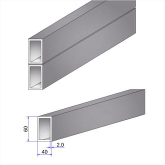 Труба профильная прямоугольная 40х60х2,0