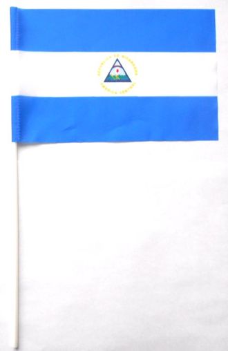 Флаг махательный Никарагуа 15х23