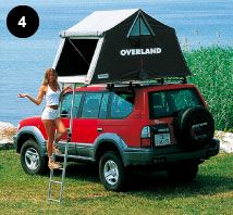 Палатка на крышу джипа автомобиля Overland купить
