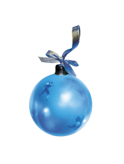 Гирлянда "Светящийся шар", матовое стекло с орнаментом, синие светодиоды, на батарейках