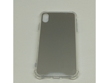 Защитная крышка силиконовая iPhone X/XS, акриловое зеркало, серебристая