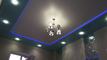 Двухуровневые натяжные  потолки.