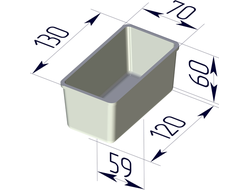 Хлебная форма 130 х 70 х 60 мм