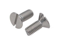 Винт с потайной головкой прямой шлиц Din963 A2