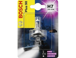 Лампа BOSCH H7 Plus 90 12V 55W блистер 1 шт.