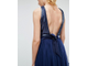 Синее вечернее платье с блестящим топом "Клейн" На высокий рост прокат Уфа
