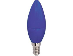 Лампа светодиодная Ecola свеча E14 6W Синяя матовая 100x37 C4TB60ELY
