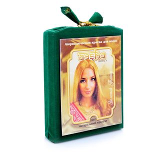 Аюрведическая краска для волос Золотой блонд Aasha Herbals, 100 гр