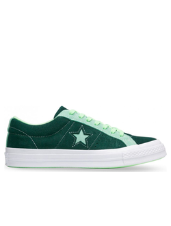 Кеды Converse One Star кожаные зеленые