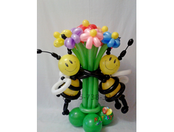 Букет цветов "Пчелки"