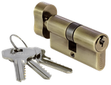Ключевой цилиндр Morelli с поворотной ручкой (60 мм) 60CK AB Цвет - Античная бронза