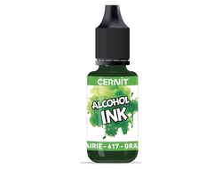 алкогольные чернила Cernit alcohol ink, цвет-grass green 617 (травяной), объем-20 мл