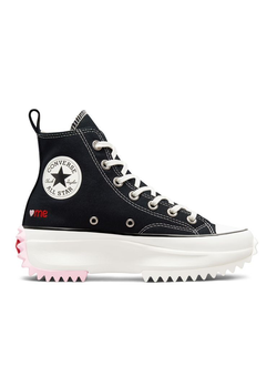 Кеды Converse на платформе низкие с черной полосой белые