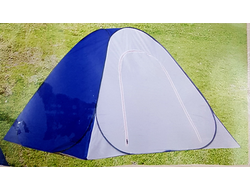 Палатка однослойная зимняя без дна (Цвет: Бело-синий) (1.50м × 1.50м × 1.30м) 1002A
