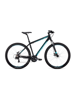 Велосипед Forward apache 29 2.0 disc черный/бирюзовый