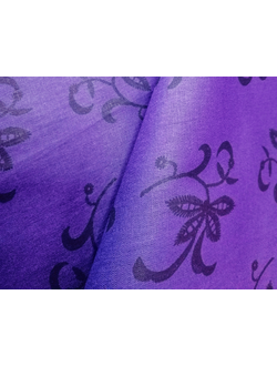Ткань бязь  "Вышивка на фиолетовом"