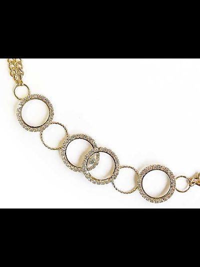 "Гюзель", подхват металлический с кольцами и стразами