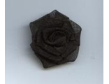 Капроновая роза чёрная, 3*3 см.
