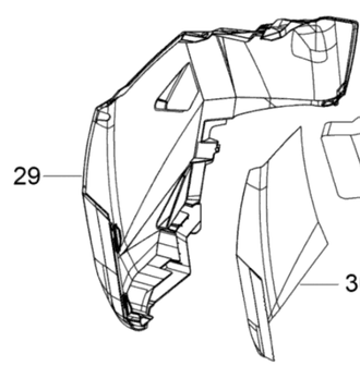 Правая панель кузова оригинал BRP 517304328/ 517306977 для BRP LYNX/Ski-Doo