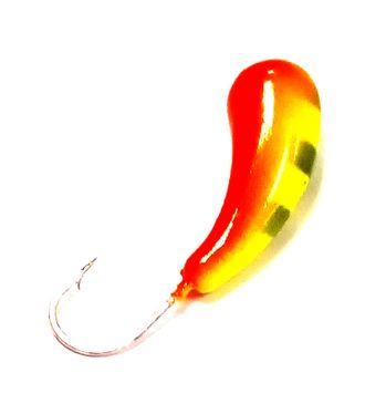 Мормышка литая &quot;Marlin&#039;s&quot; Уралка №3 , 2.2 гр. светонакопитель крас-жёлт.