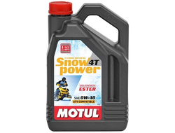 Масло моторное MOTUL Snowpower 4T 0W-40 4 л. для двигателей снегоходов синтетическое
