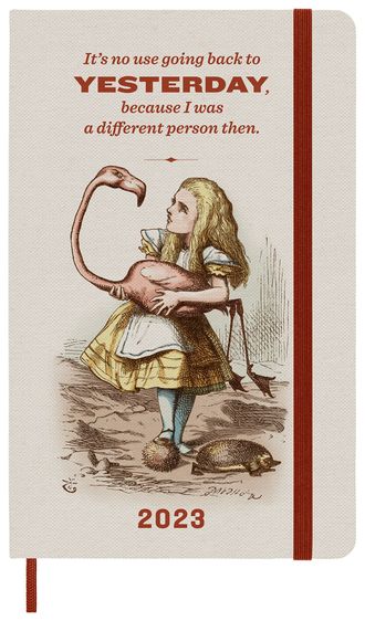 Еженедельник 2023 Moleskine LE ALICE IN WONDERLAND Large белый/красный