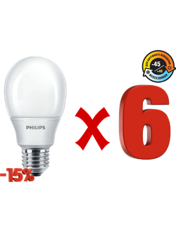 Комплект энергосберегающих ламп Philips Softone Esaver 8w E27